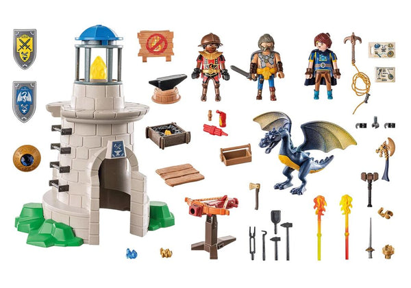 Playmobil Knight's tower with smith and dragon