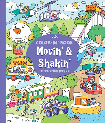 Color-In' Book: Movin' & Shakin'