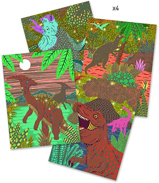 Djeco Scratch Cards / When Dinosaurs Reigned