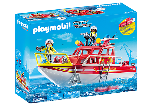 Playmobil Fire Boat with Trailer