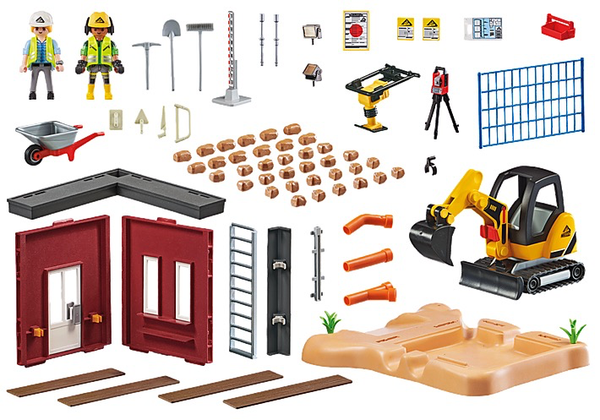 Playmobil Mini Excavator with Building Section