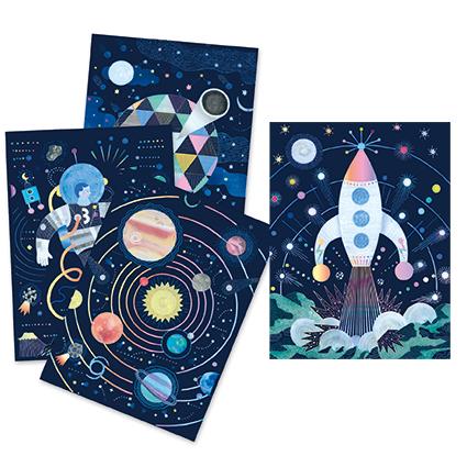 Djeco Scratch Cards / Cosmic Mission