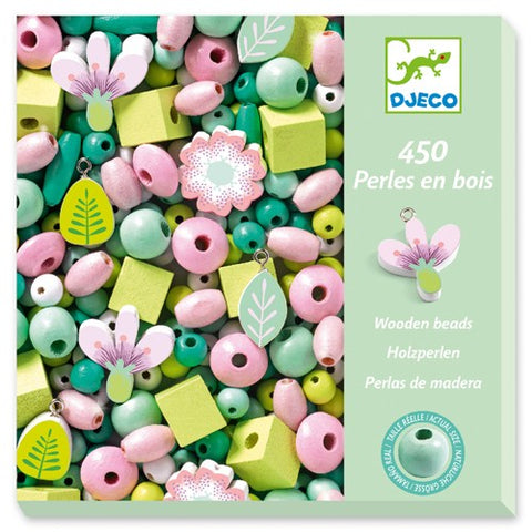 Djeco Wooden Beads Flowers and Foliage