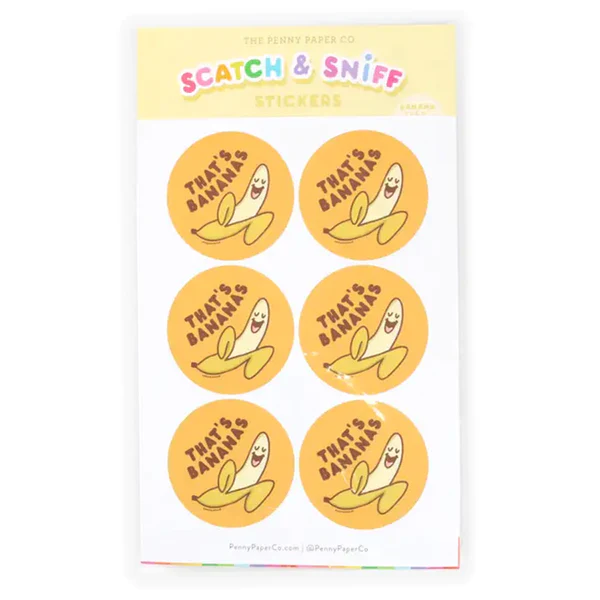 The Penny Paper Co That's Bananas! Banana Scented Scratch and Sniff