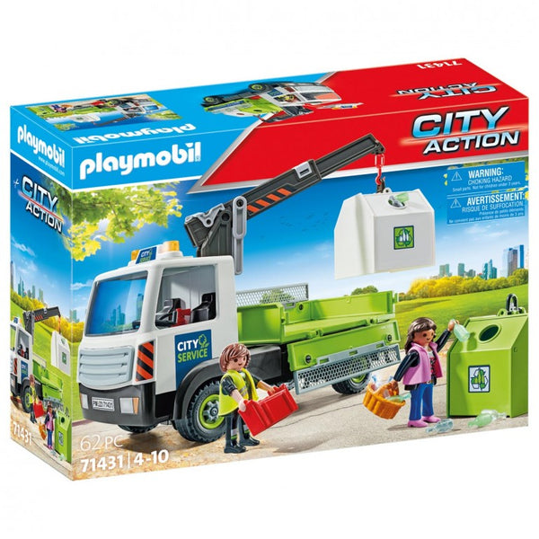Playmobil Glass Recycling Truck with Container