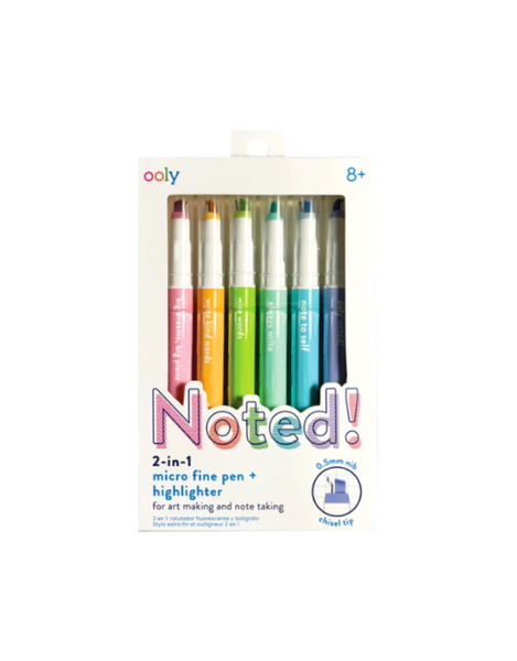 Noted! 2-in-1 Micro Fine Tip Pens & Highlighters