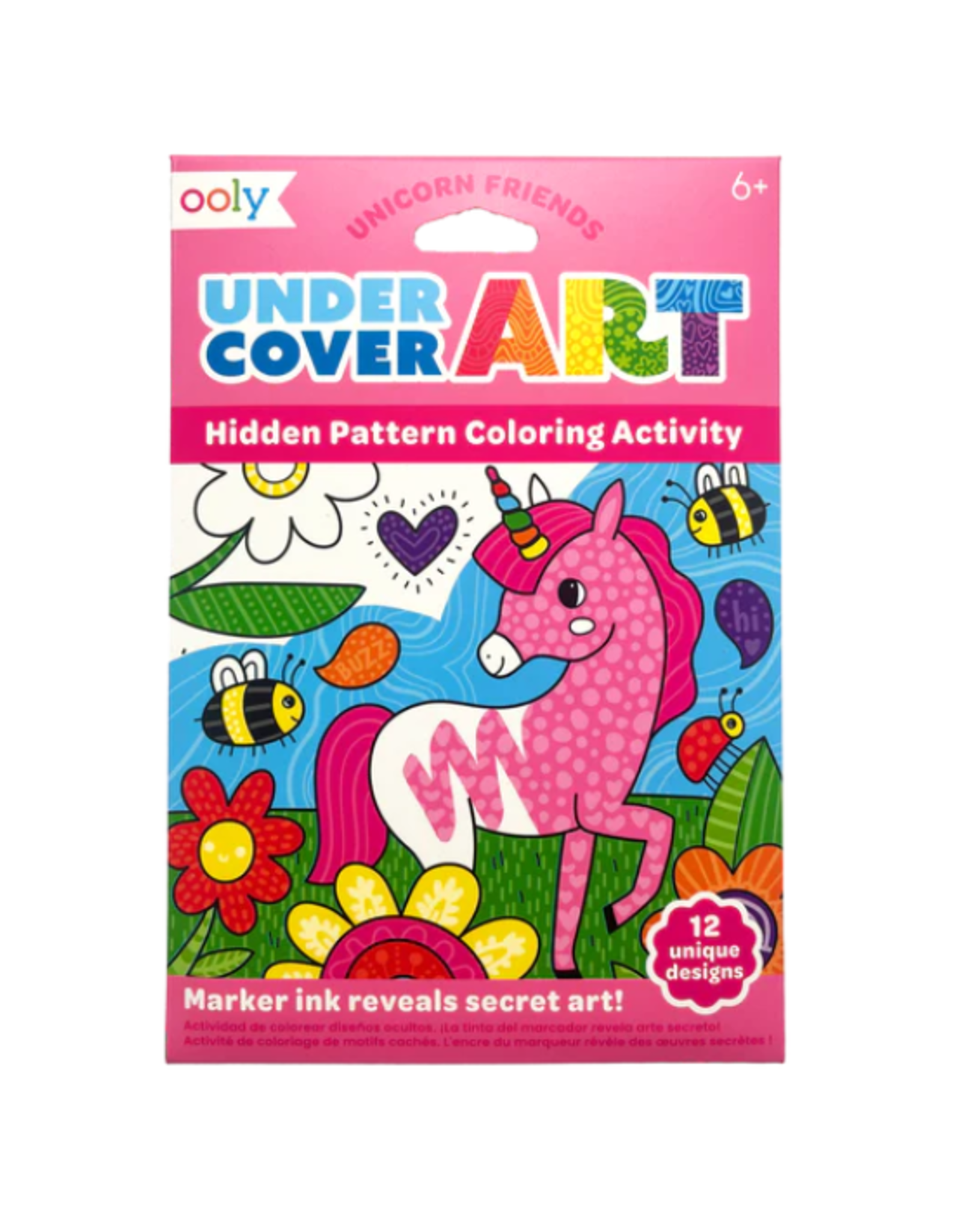 Undercover Art Hidden Patterns Colouring Activity - Unicorn Friends