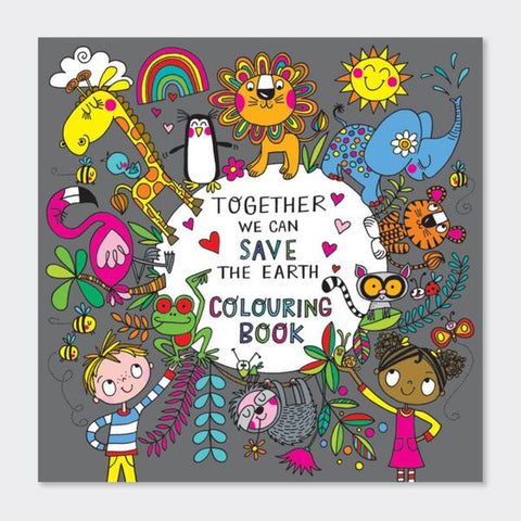 Square Coloring Book - Together We Can Save the Earth - 8x8