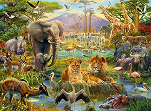 Ravensburger 200 PCS  Animals of the savanna