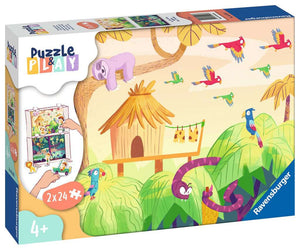 Ravensburger 2X24 Puzzle & Play: Jungle Exploration