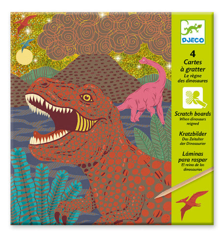 Djeco Scratch Cards / When Dinosaurs Reigned