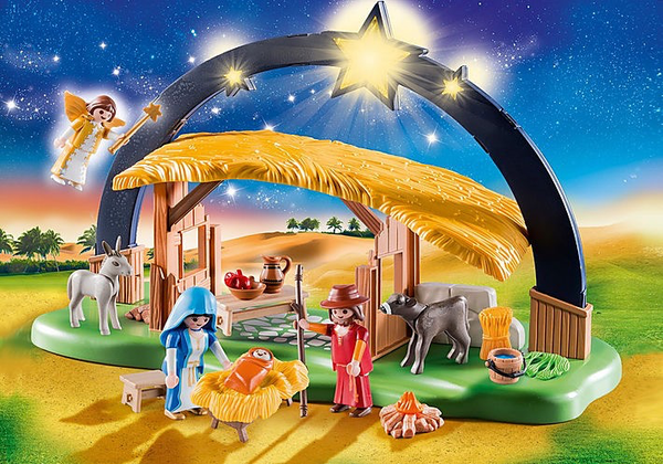 Illuminating Nativity Manger
