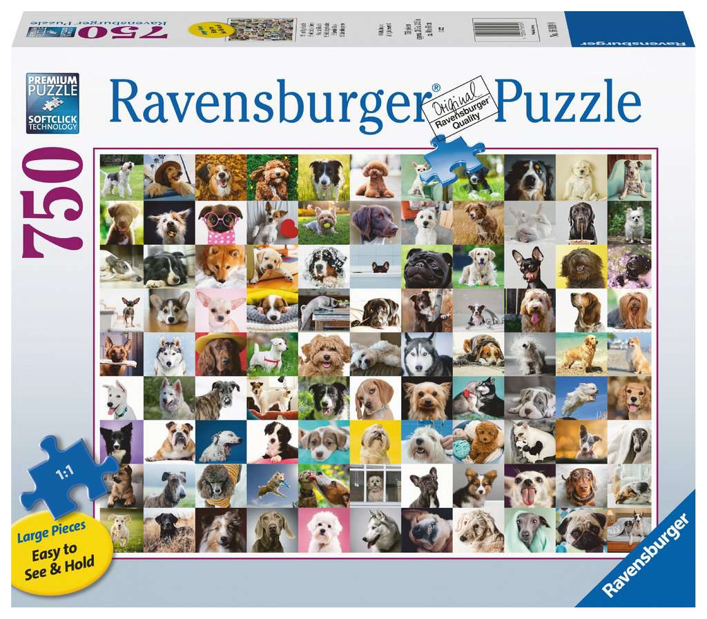 Ravensburger Large Format 750PCS 99 Lovable Dogs