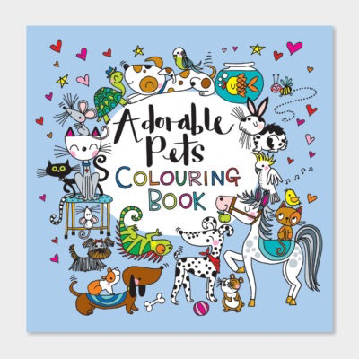Square Coloring Book - Adorable Pets - 8x8