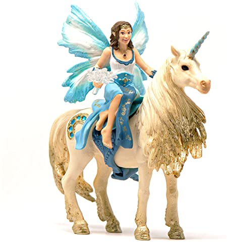 Eyela riding on golden unicorn